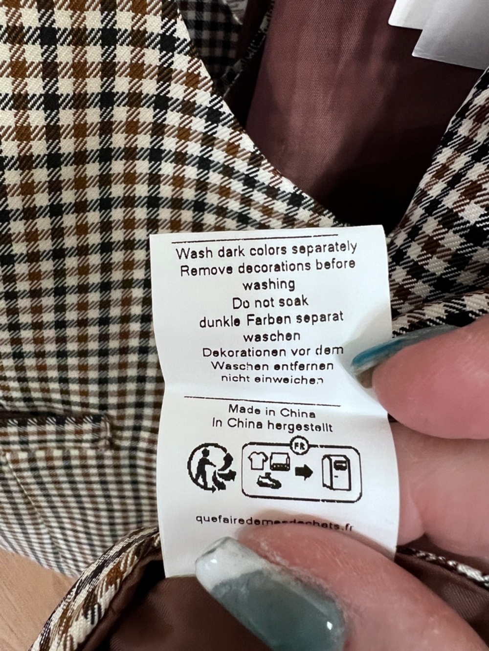 NWT Grace Karin Brown, white & Black Gingham Vest - Picture 4 of 6
